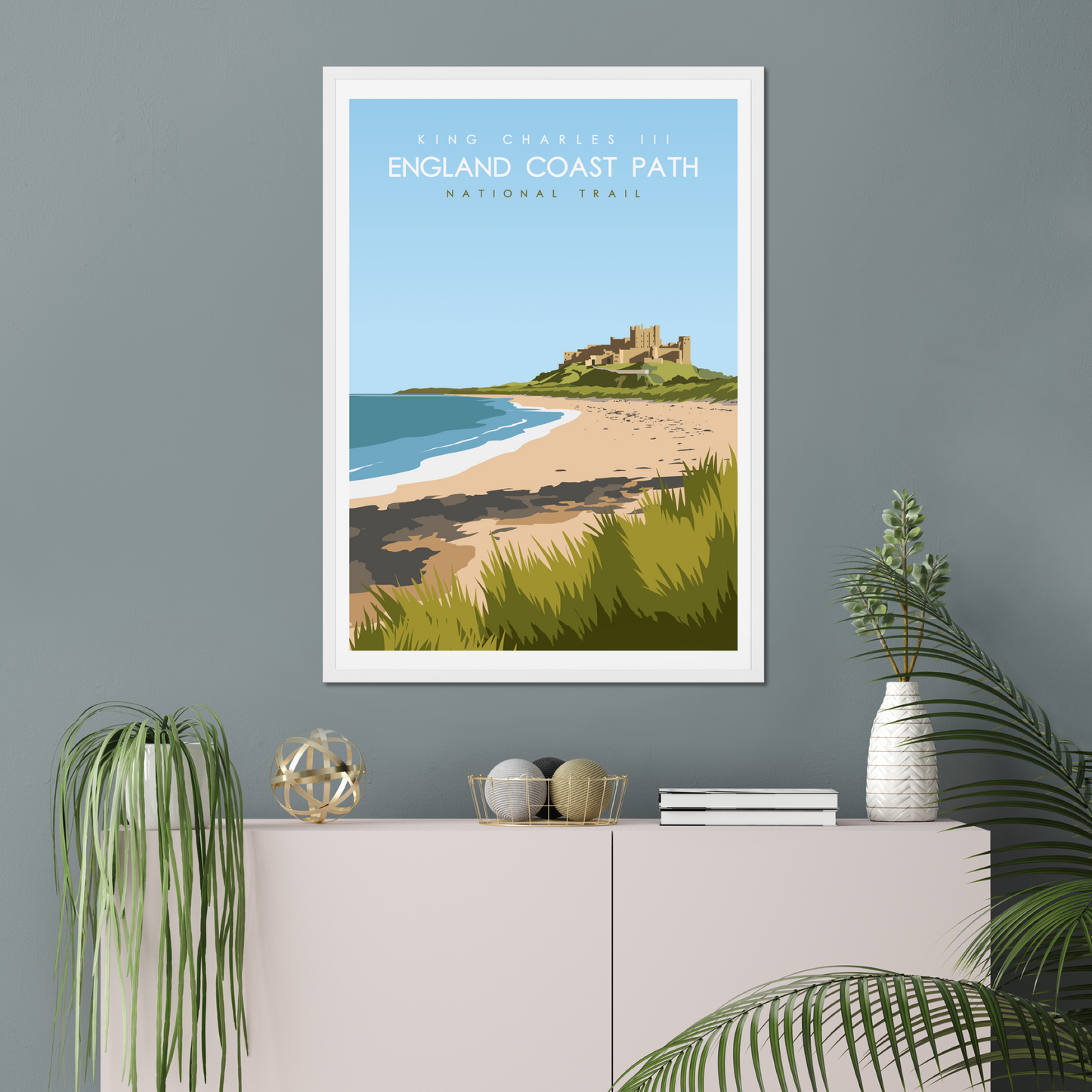 King Charles III England Coast Path National Trail Poster