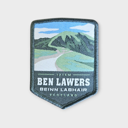 Ben Lawers depicted on a hiking patch