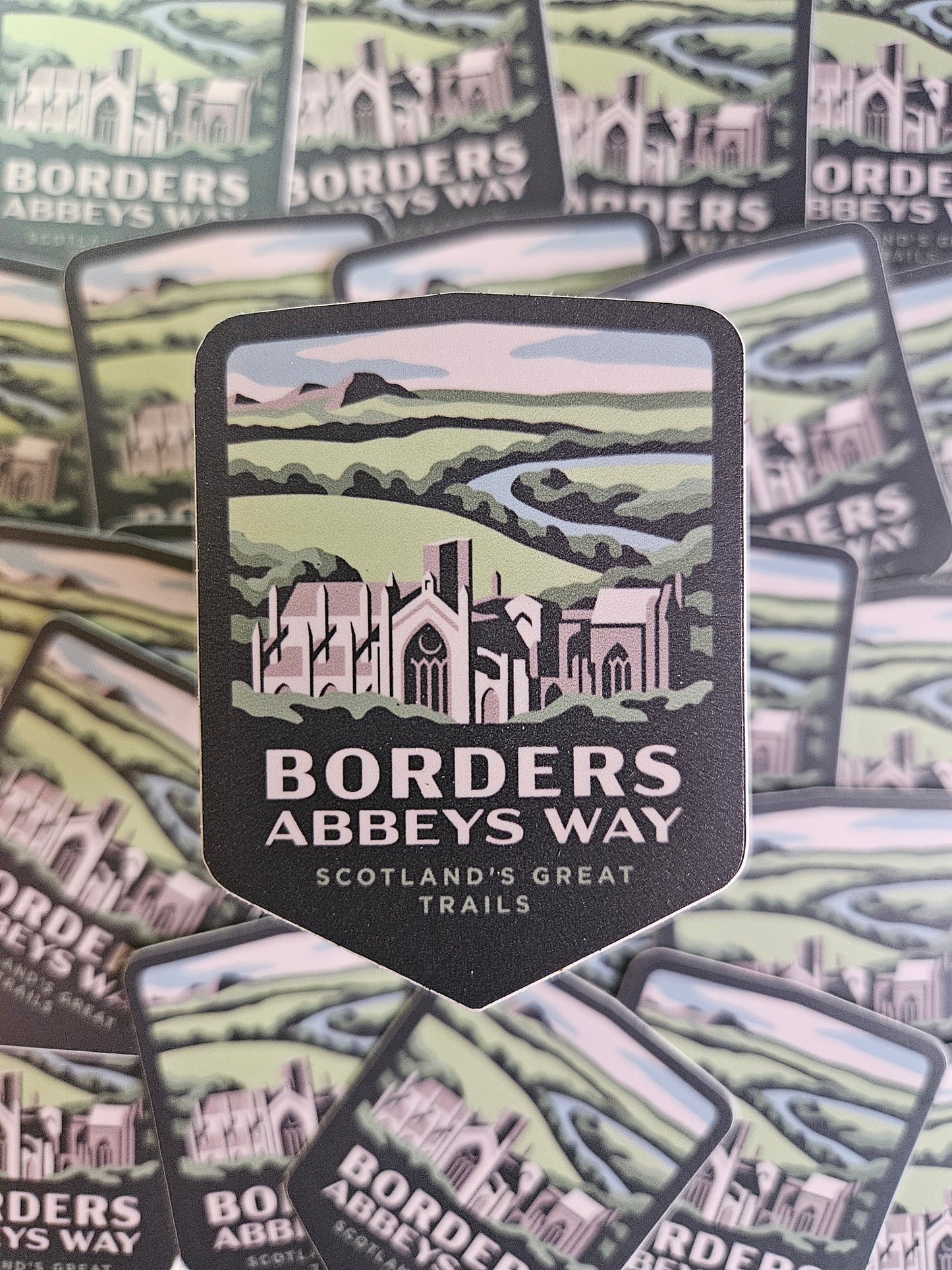 Borders Abbeys Way Sticker