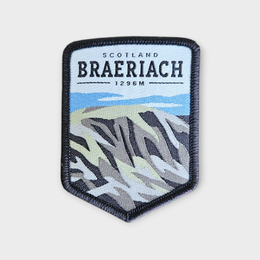 Braeriach depicted on a hiking patch