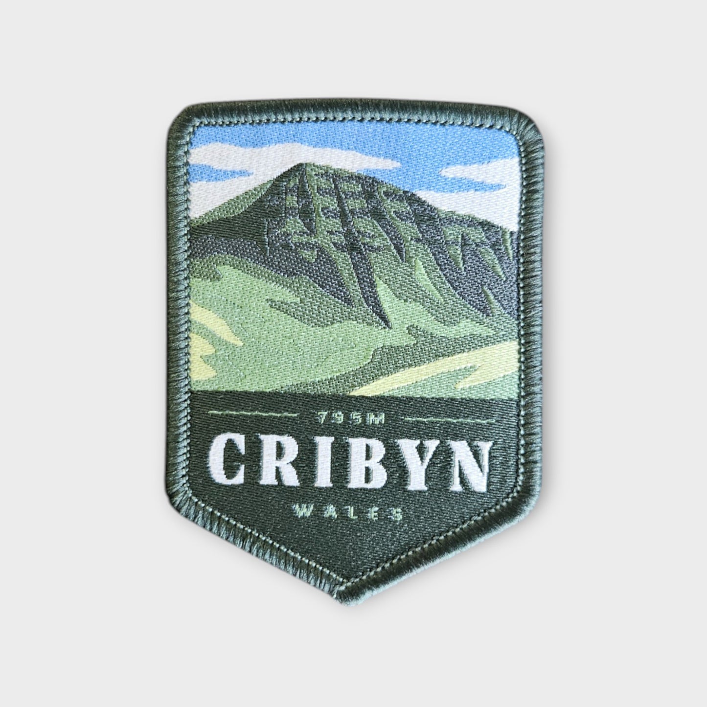 Cribyn depicted on a hiking patch