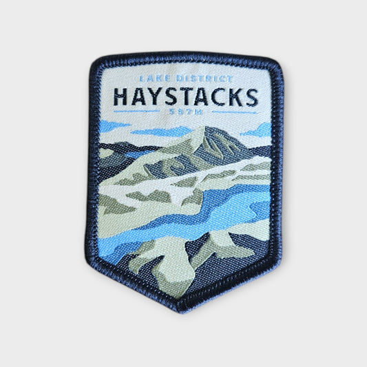 Haystacks depicted on a hiking patch