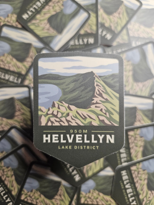 Helvellyn (with Striding Edge) Sticker