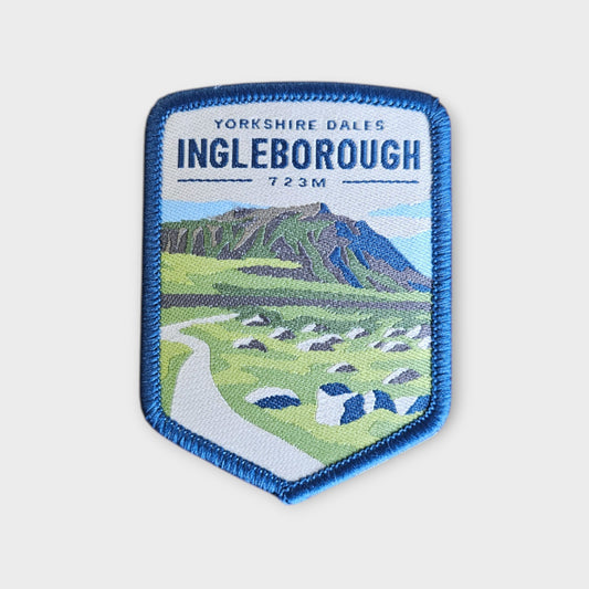 Ingleborough patch on grey background