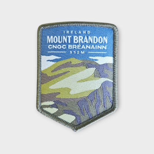 Mount Brandon depicted on a hiking patch