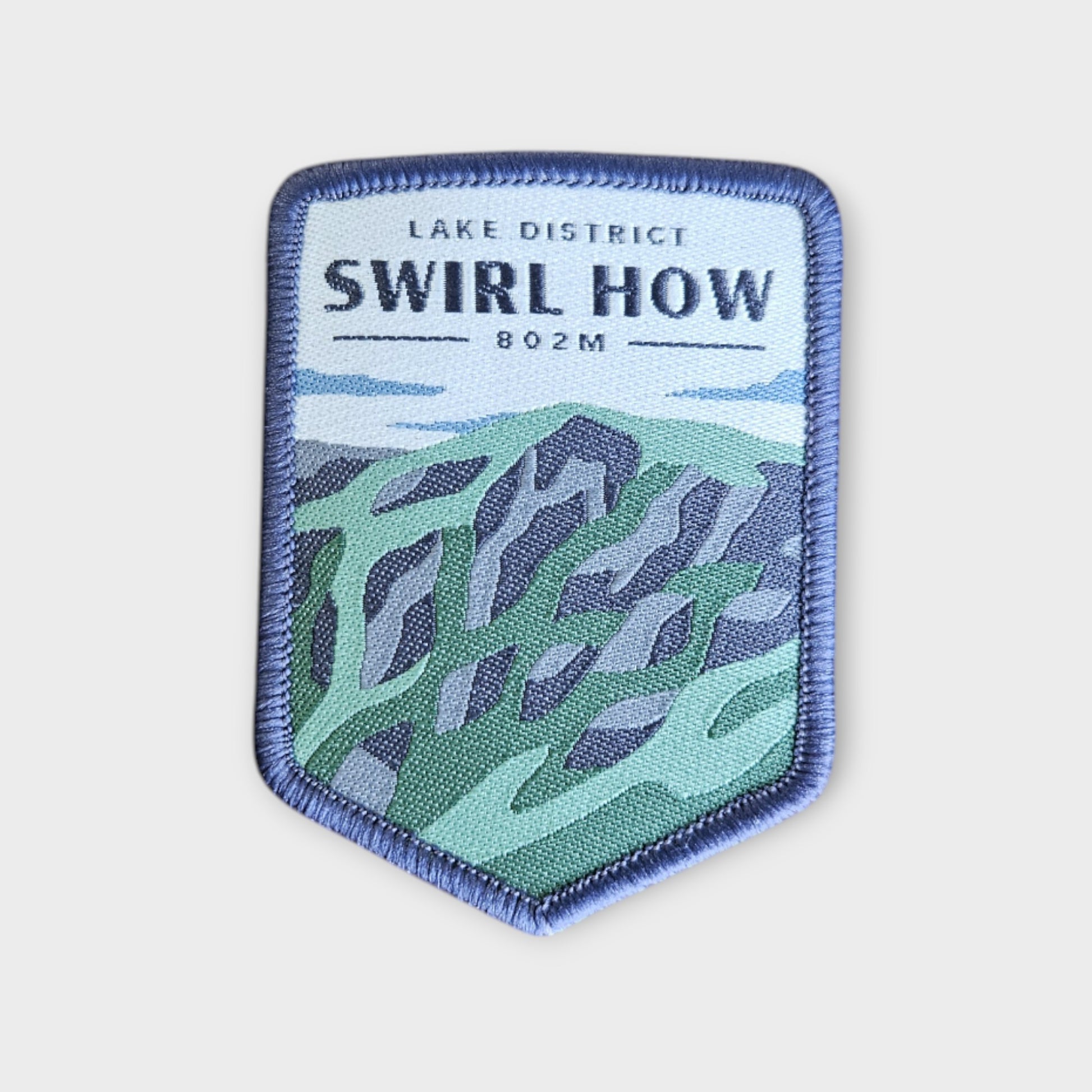 Swirl How depicted on a hiking patch