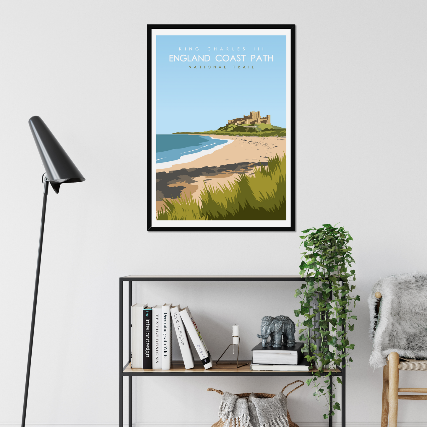 King Charles III England Coast Path National Trail Poster