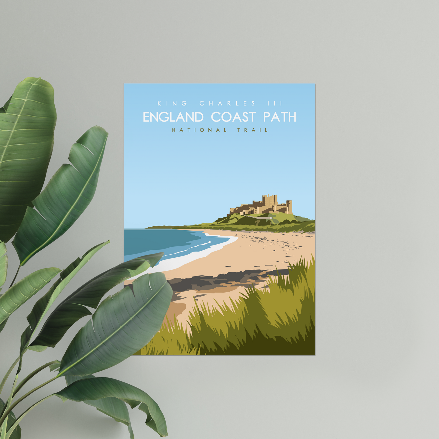 King Charles III England Coast Path National Trail Poster