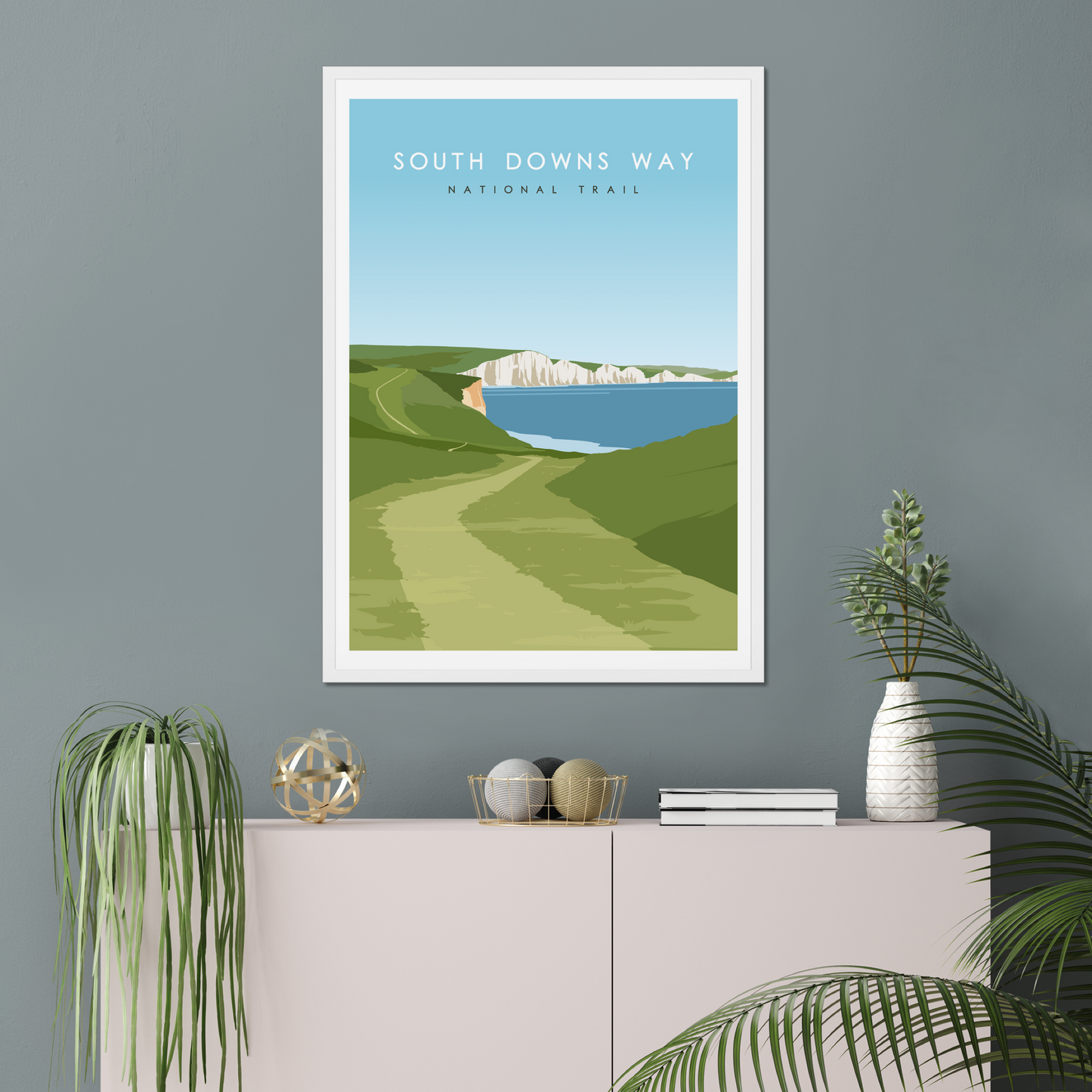 South Downs Way National Trail Minimalist Poster