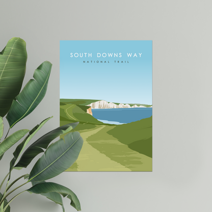 South Downs Way National Trail Minimalist Poster