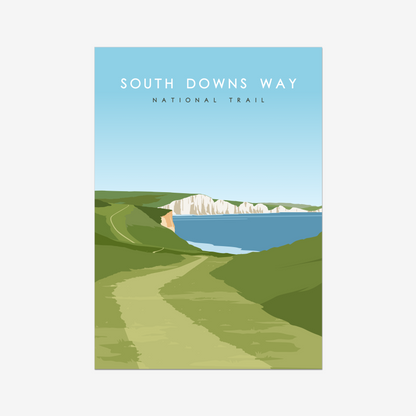 South Downs Way National Trail Minimalist Poster