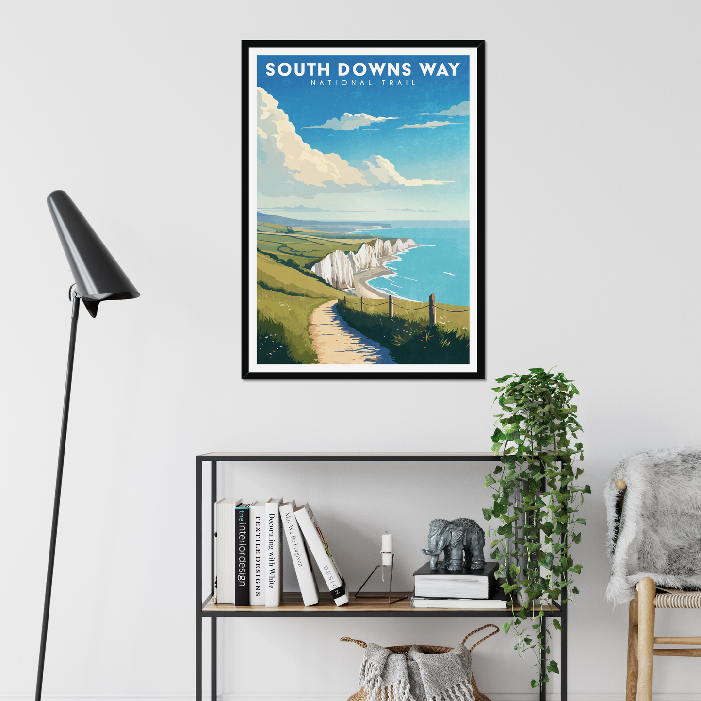South Downs Way National Trail Vintage Poster