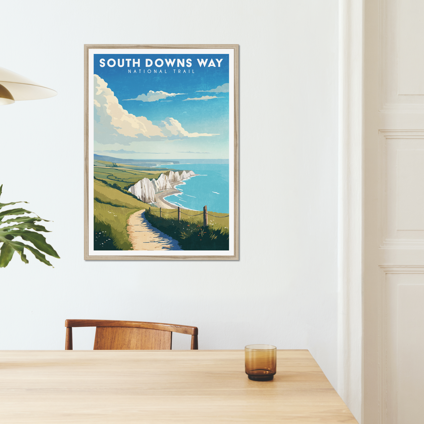 South Downs Way National Trail Vintage Poster