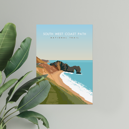 South West Coast Path National Trail Poster